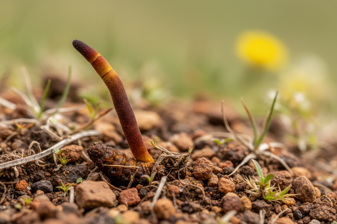 Cordyceps sinensis Vitalpilz, keulenförmiger Fruchtkörper