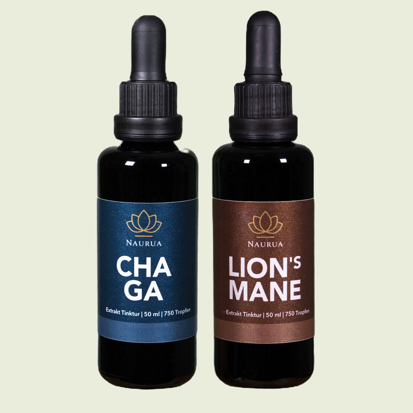 Naurua Lion's Mane und Chaga Extrakt Tinktur 50ml | 2er Set