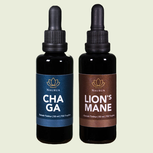 Naurua Lion's Mane und Chaga Extrakt Tinktur 50ml | 2er Set